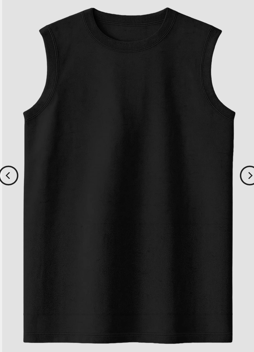 BLACK Men's Sleeveless T-Shirt [180 GSM, 100% COTTON]