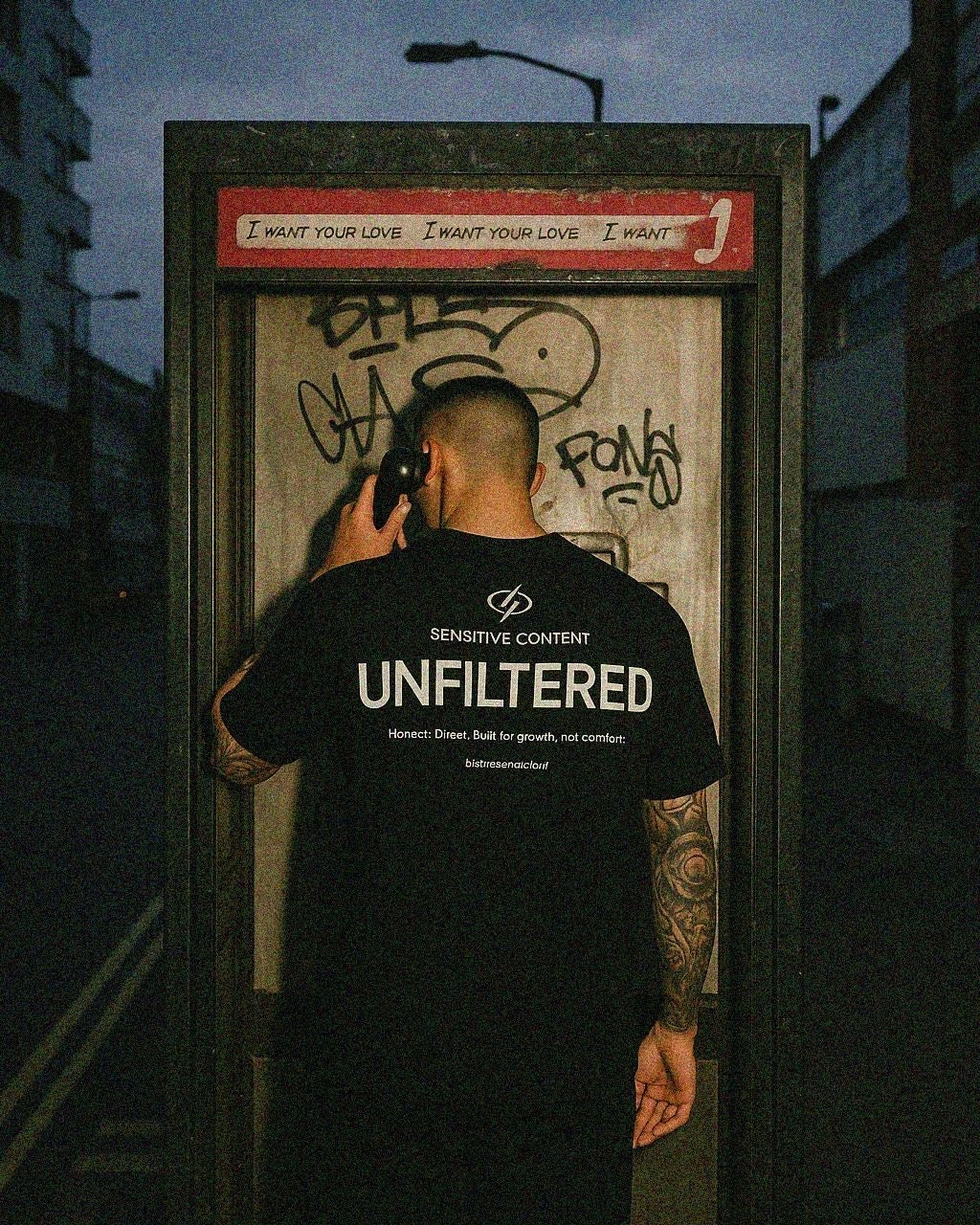 The Plain Project - Unfiltered Oversized Black T-Shirt