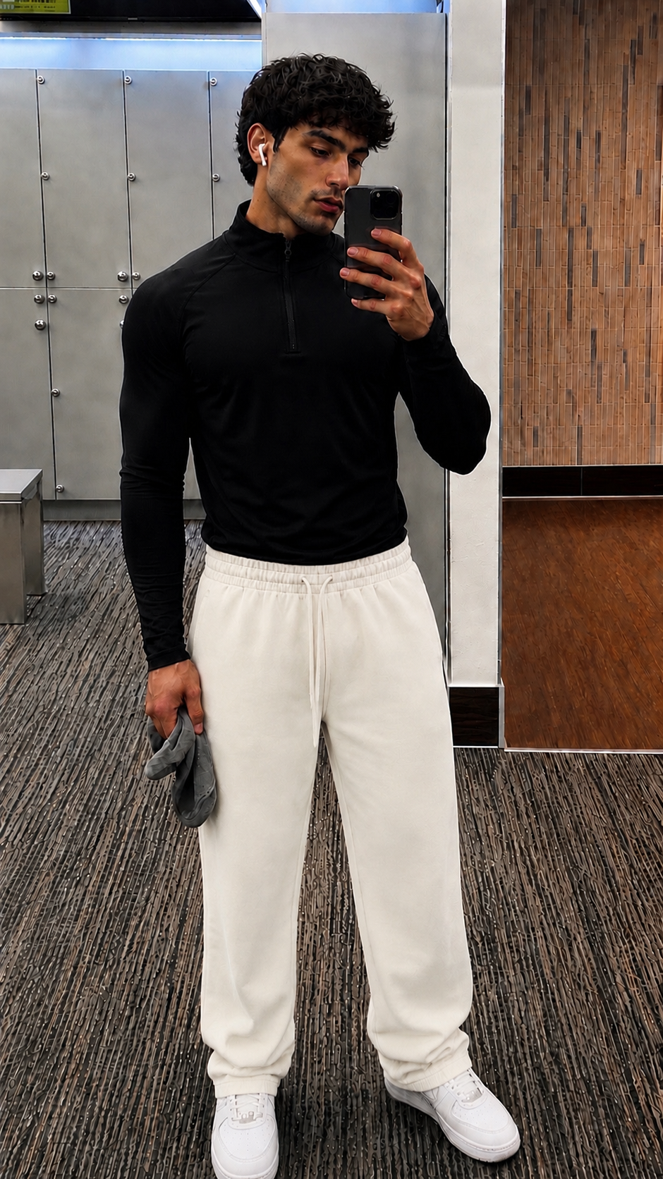 TERRY COTTON SWEATPANTS - BEIGE [260 GSM] [LOOSE FIT]
