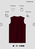 MAROON Men's Sleeveless T-Shirt [180 GSM, 100% COTTON]