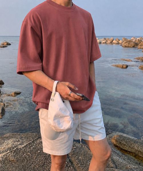 CORAL -Plain Project Oversized Cotton T-Shirt. (100% Cotton| 240 GSM | Breathable Fit)