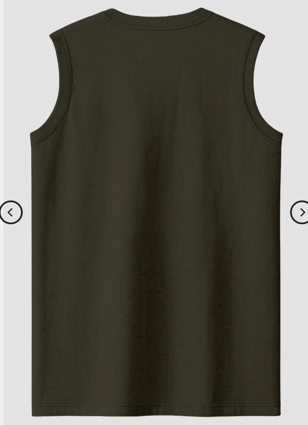 OLIVE GREEN Men's Sleeveless T-Shirt [180 GSM, 100% COTTON]