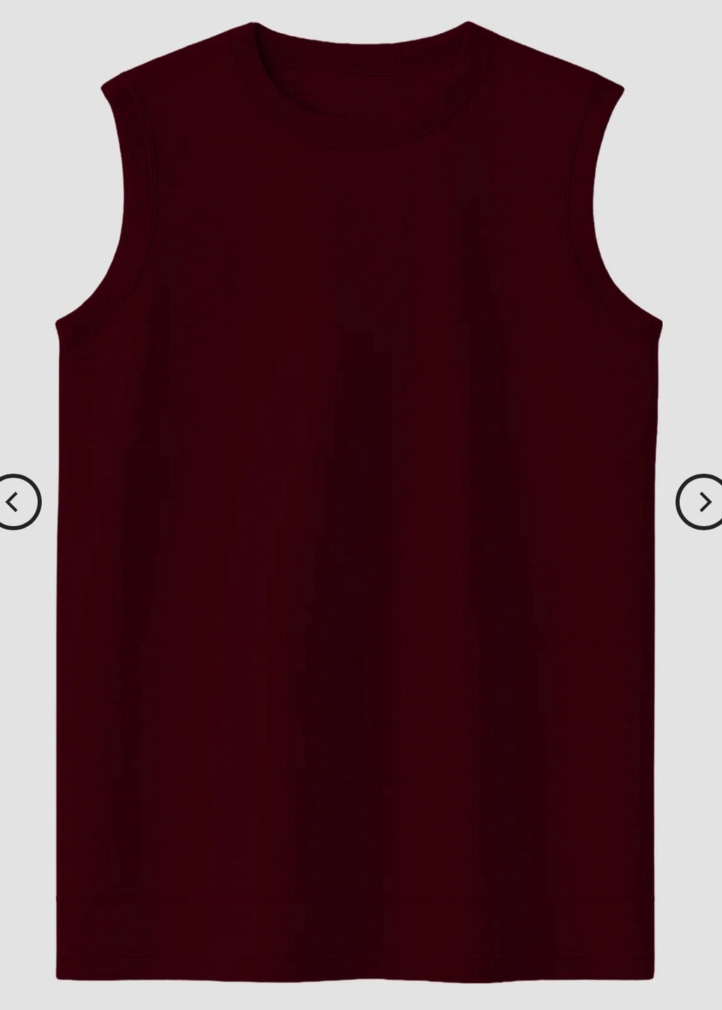 MAROON Men's Sleeveless T-Shirt [180 GSM, 100% COTTON]