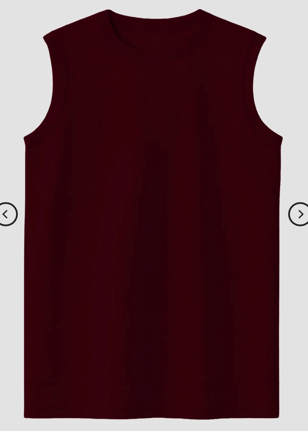 MAROON Men's Sleeveless T-Shirt [180 GSM, 100% COTTON]