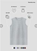 GREY MELANGE Men's Sleeveless T-Shirt [180 GSM, 100% COTTON]