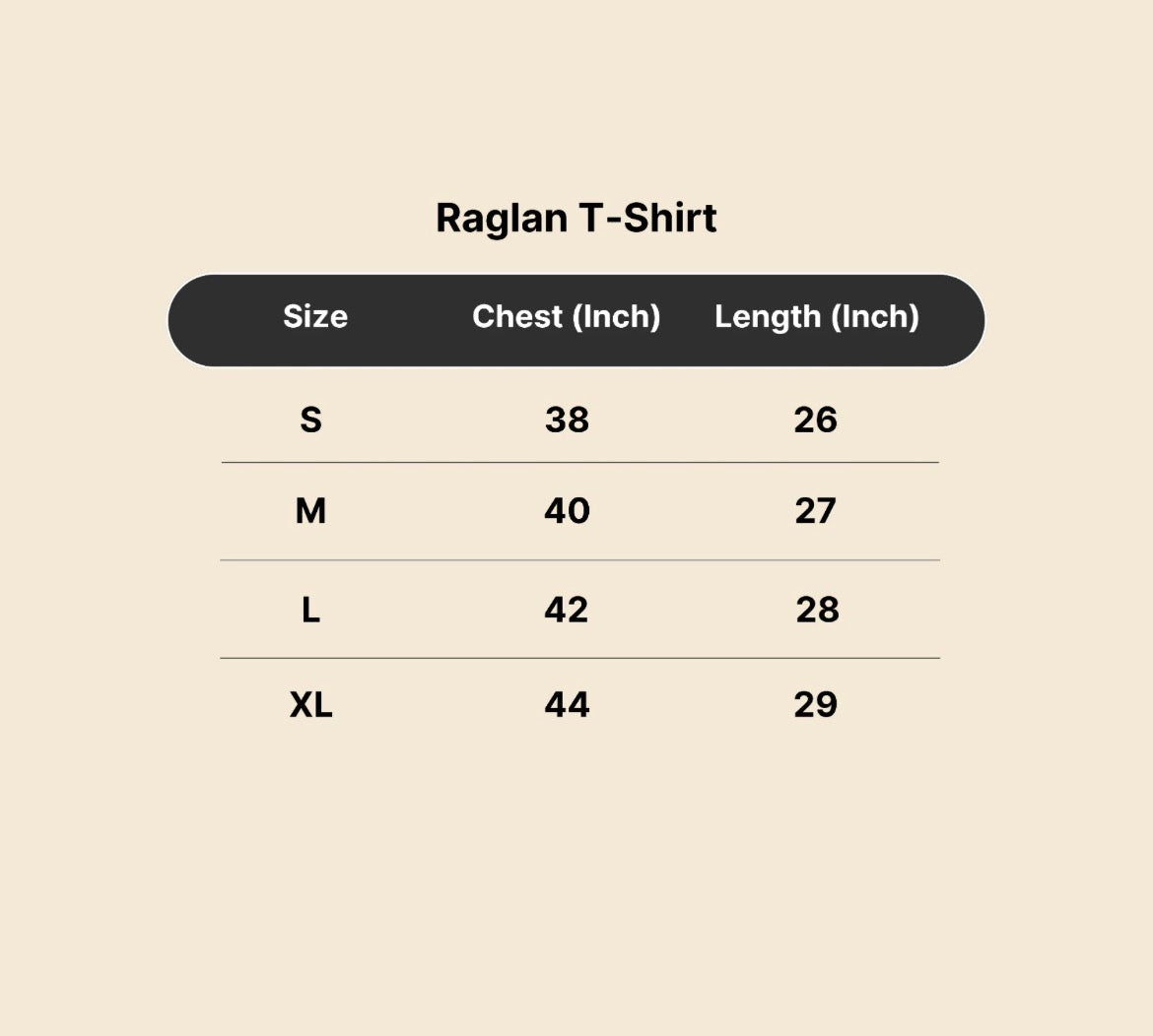 Black Charcoal Melange Raglan T-Shirt