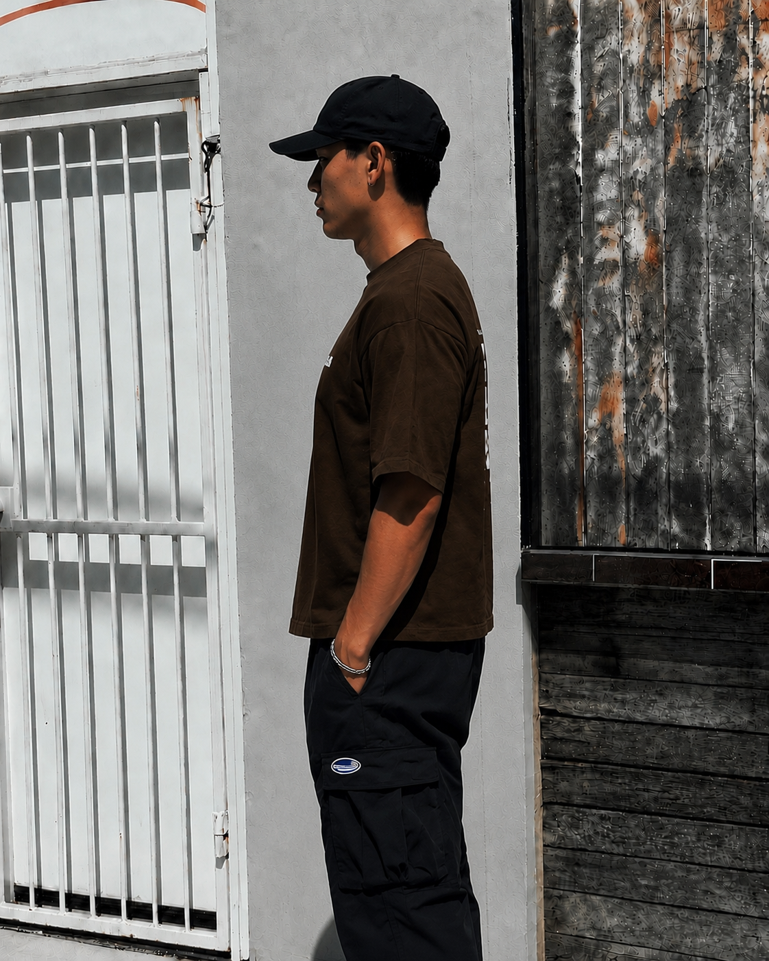 Plain Project Berlin Edition Oversized T-Shirt- BROWN