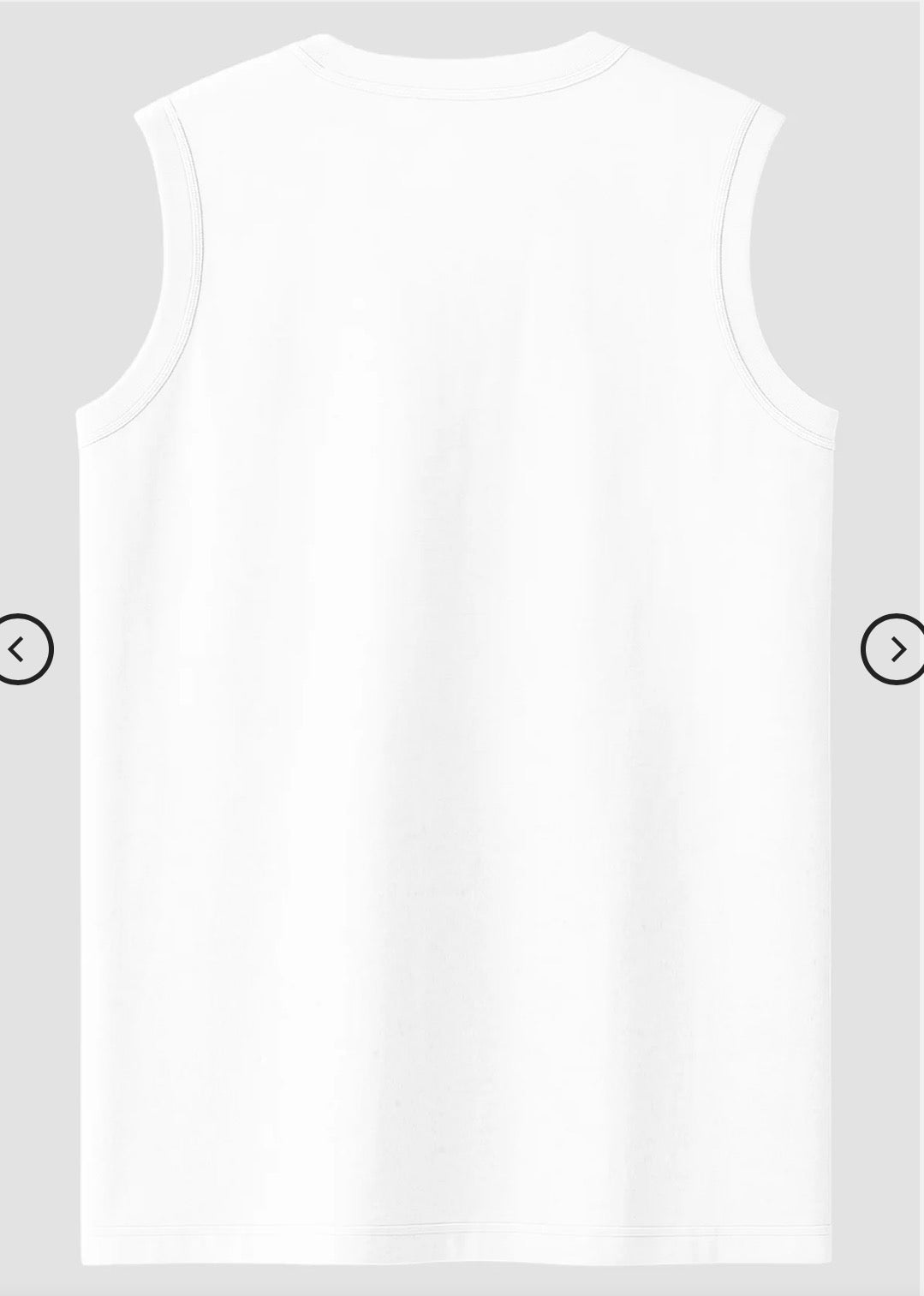 White Men's Sleeveless T-Shirt [180 GSM, 100% COTTON]