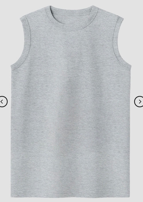 GREY MELANGE Men's Sleeveless T-Shirt [180 GSM, 100% COTTON]