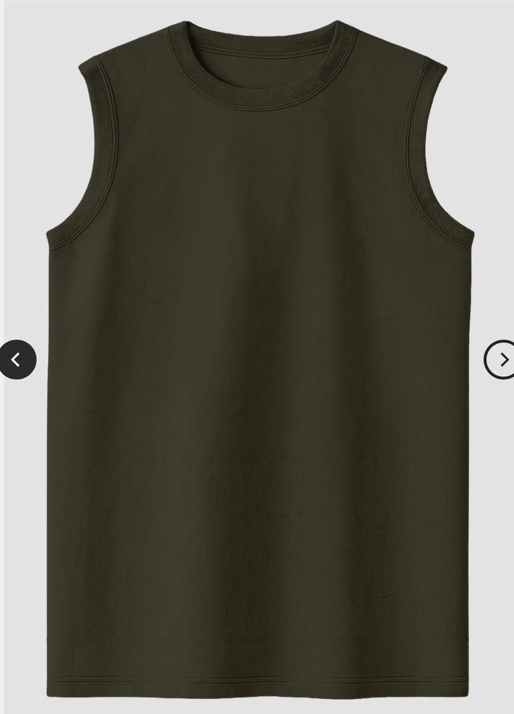 OLIVE GREEN Men's Sleeveless T-Shirt [180 GSM, 100% COTTON]