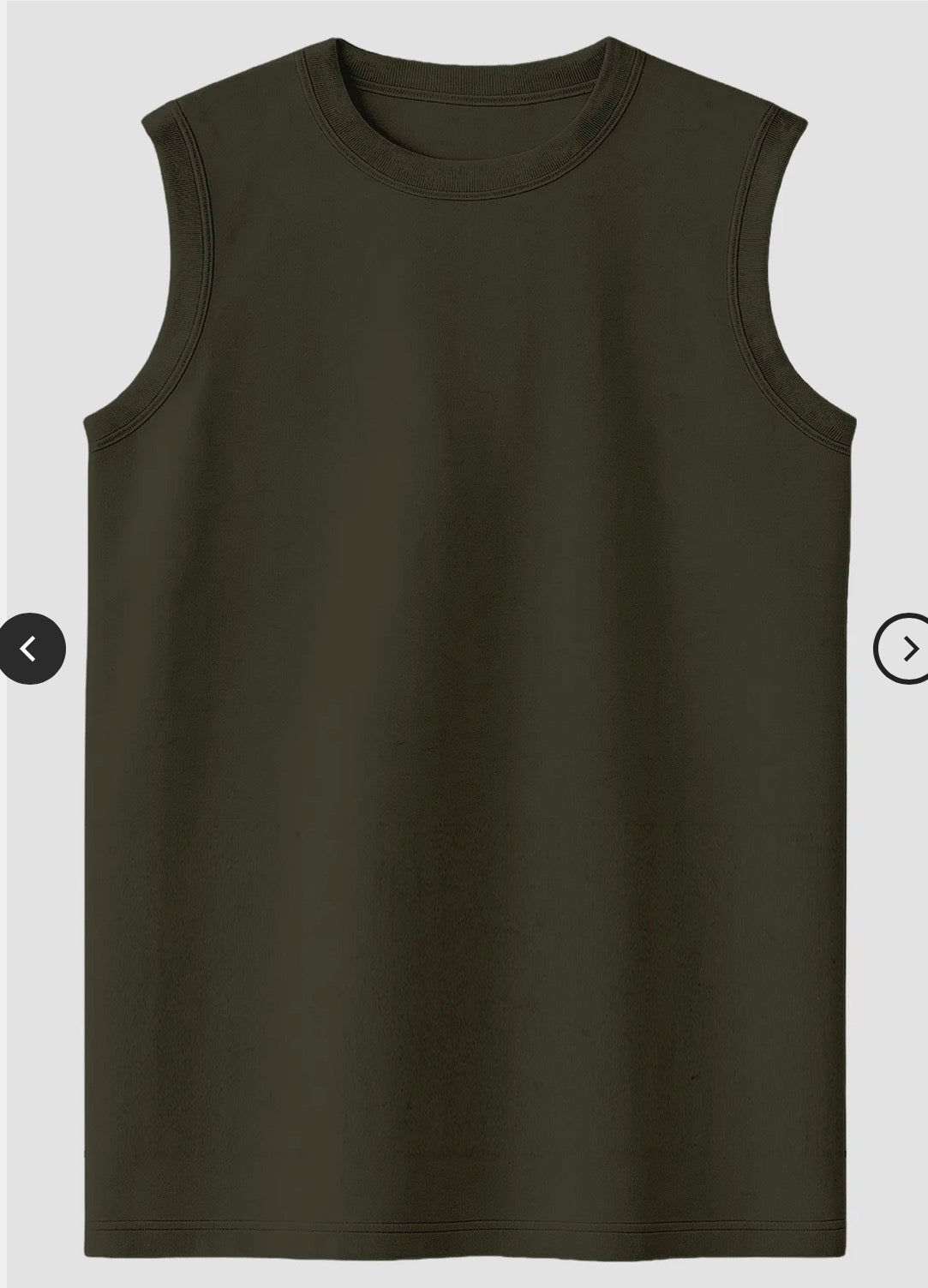 OLIVE GREEN Men's Sleeveless T-Shirt [180 GSM, 100% COTTON]