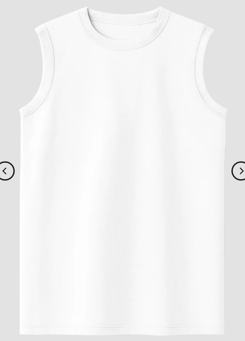 White Men's Sleeveless T-Shirt [180 GSM, 100% COTTON]
