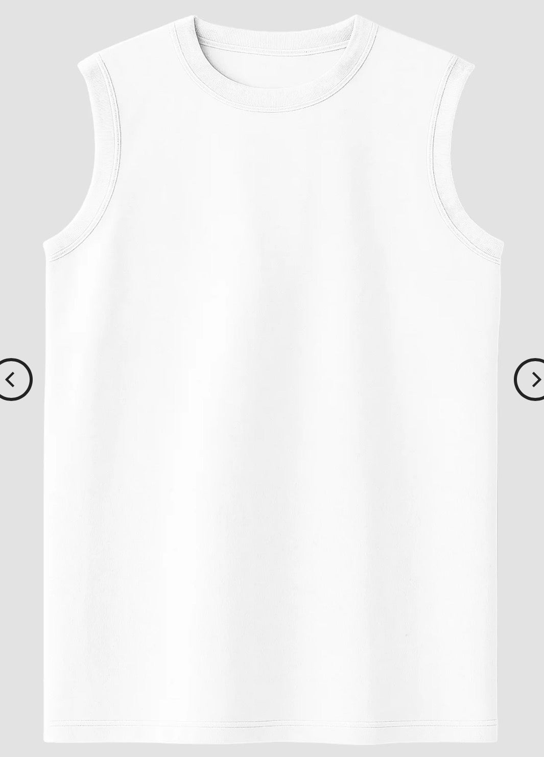 White Men's Sleeveless T-Shirt [180 GSM, 100% COTTON]