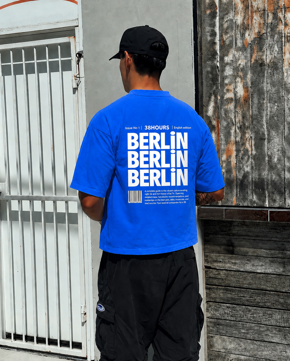 Plain Project Berlin Edition Oversized T-Shirt- ROYAL BLUE