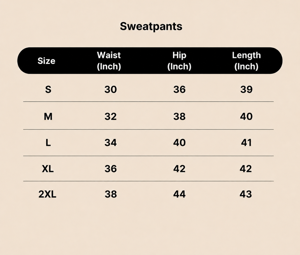 TERRY COTTON SWEATPANTS - BEIGE [260 GSM] [LOOSE FIT]