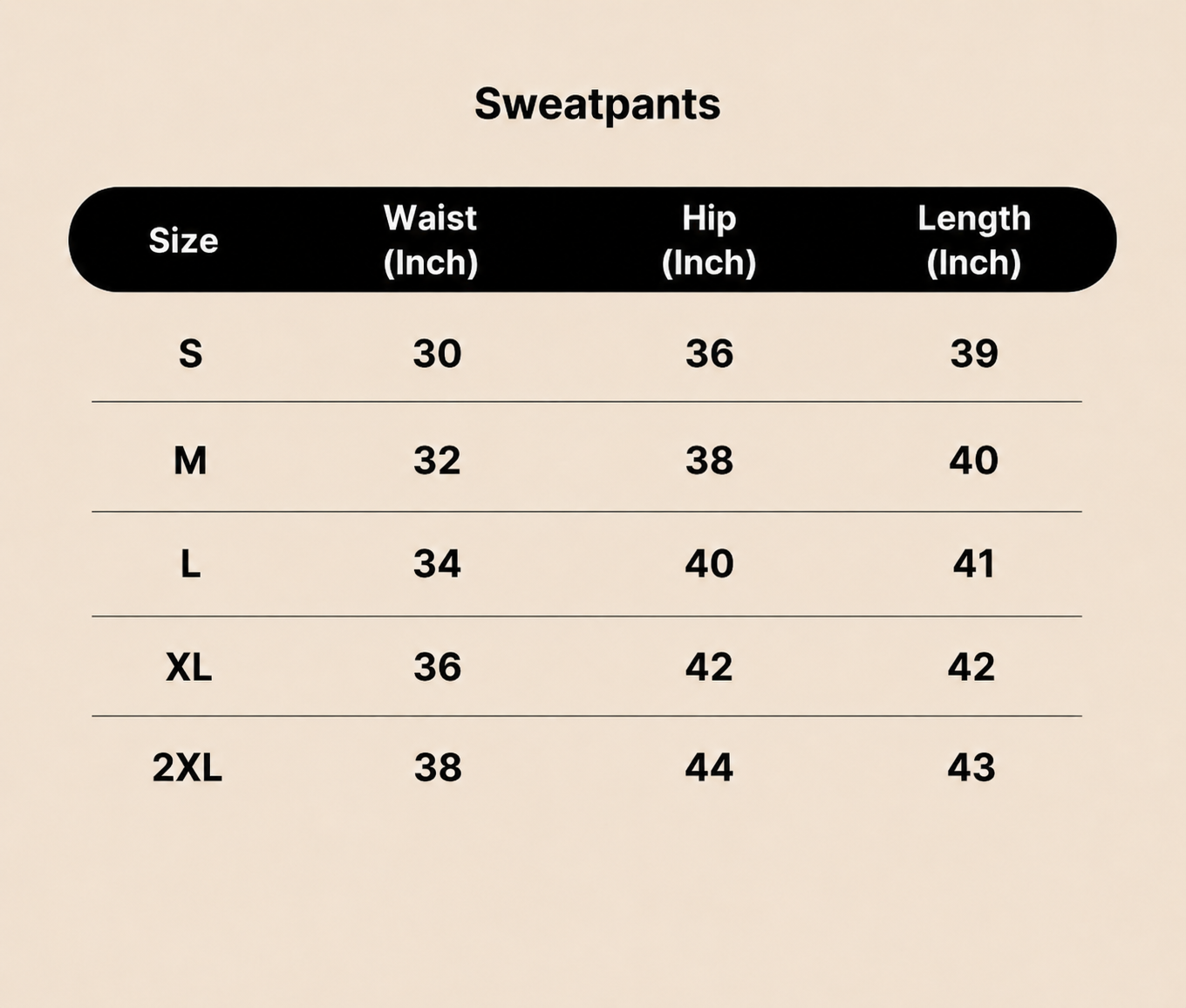 TERRY COTTON SWEATPANTS - BEIGE [260 GSM] [LOOSE FIT]