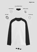 Black White Raglan T-Shirt