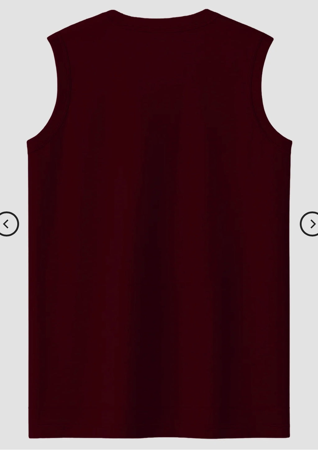 MAROON Men's Sleeveless T-Shirt [180 GSM, 100% COTTON]