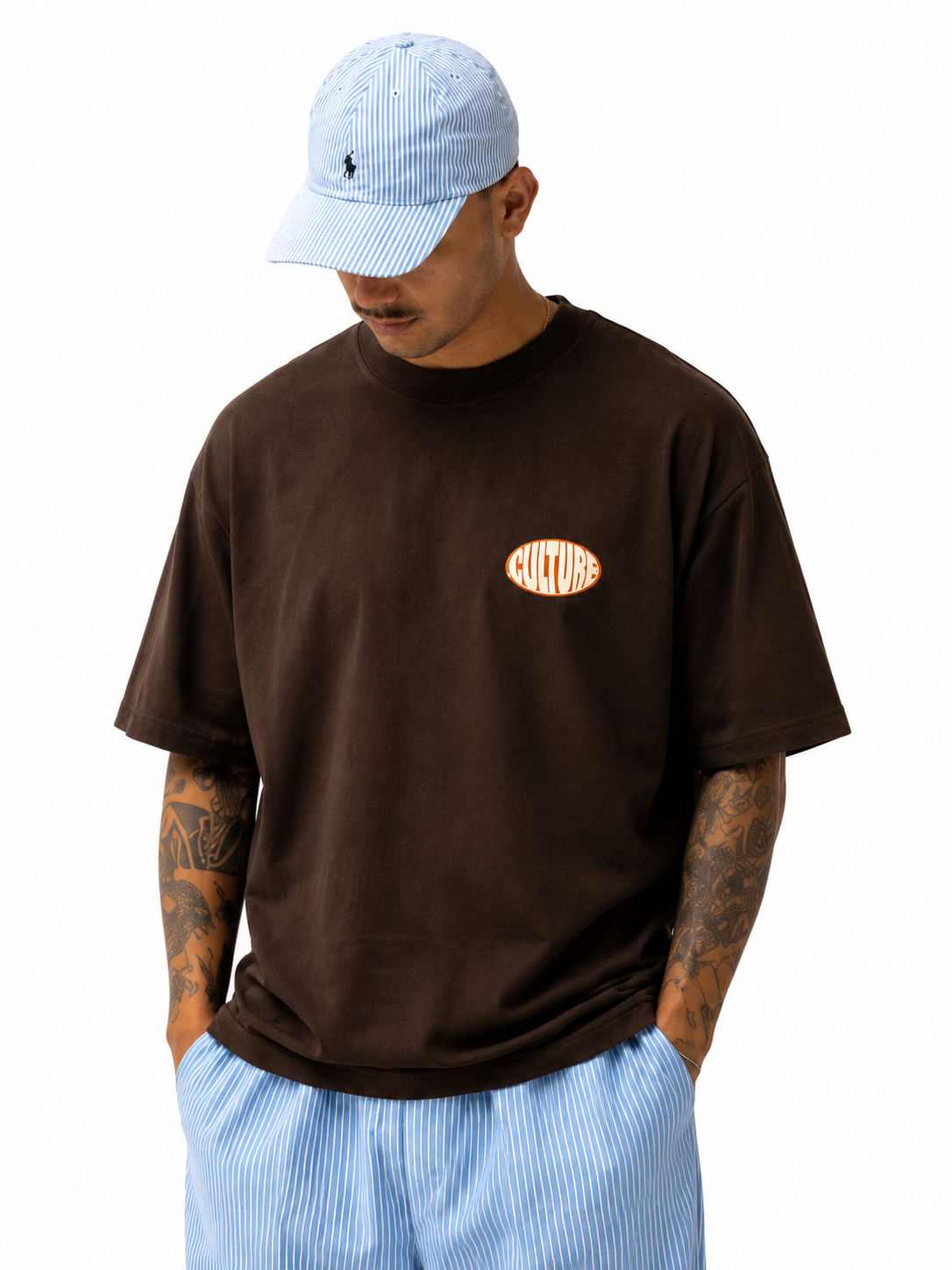 PLAIN PROJECT- Culture Community Oversized T-Shirt – Brown