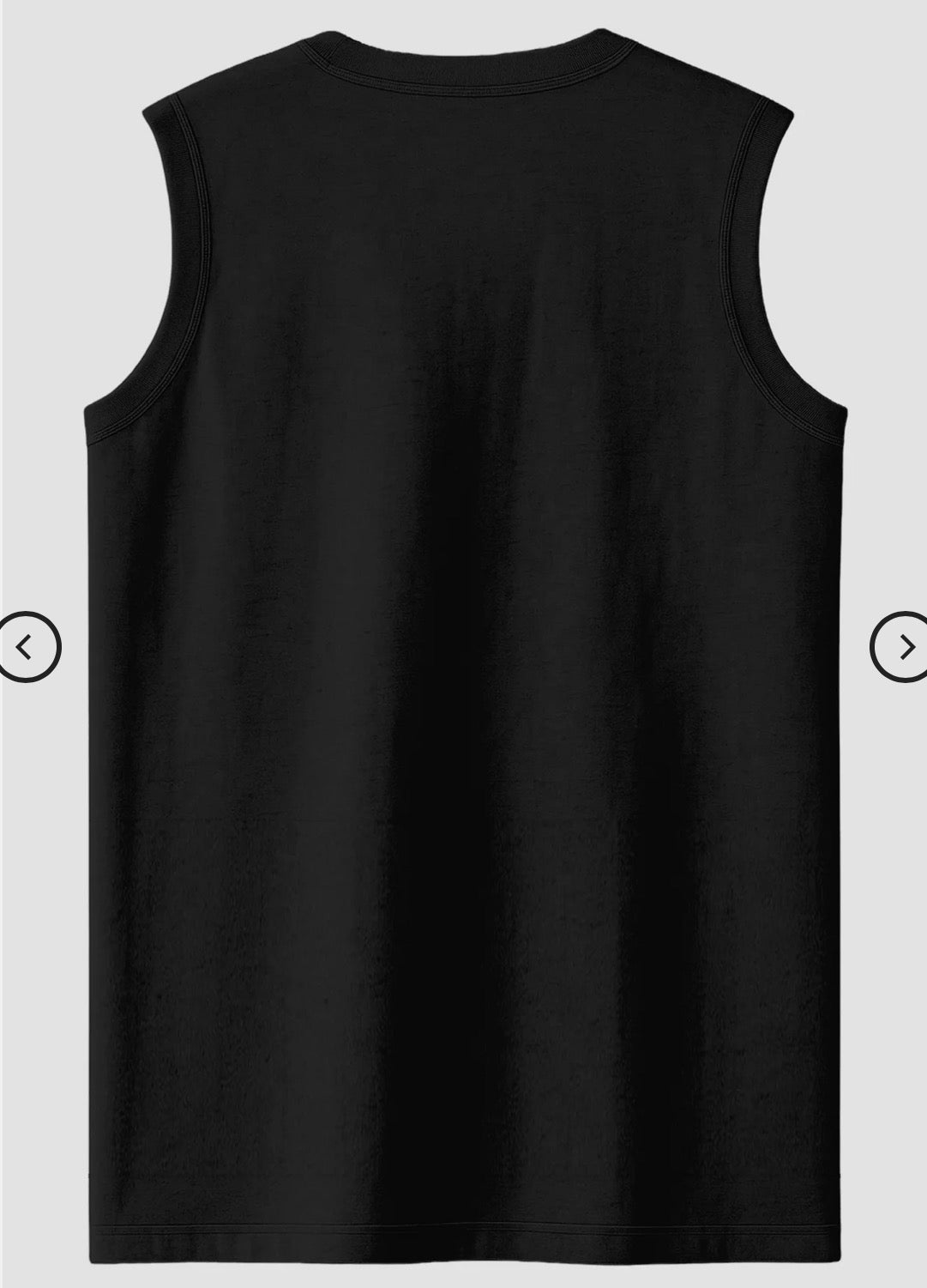 BLACK Men's Sleeveless T-Shirt [180 GSM, 100% COTTON]