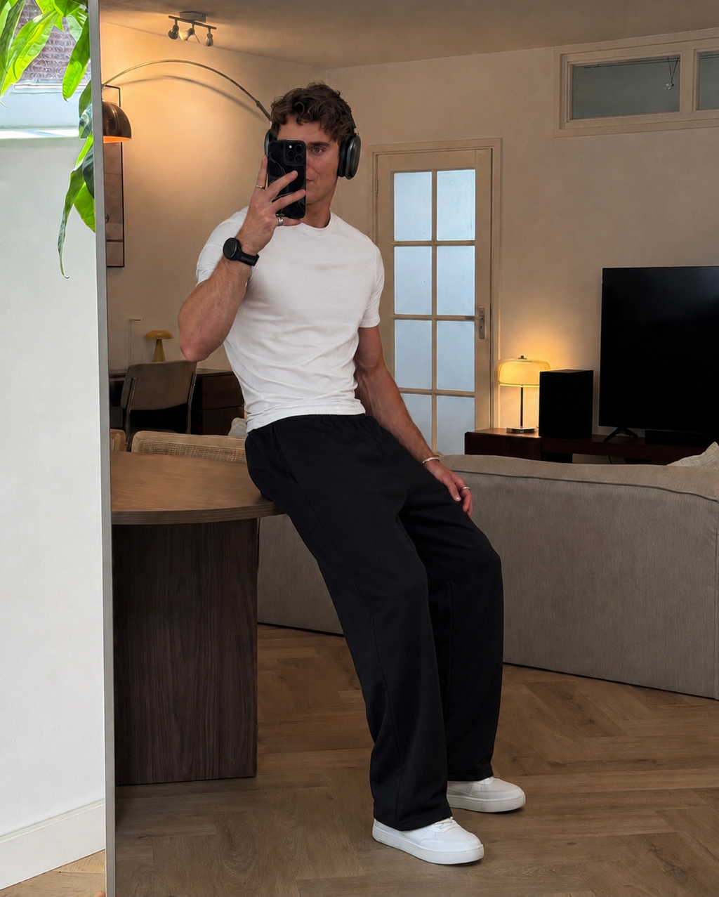 TERRY COTTON SWEATPANTS - BLACK [260 GSM] [LOOSE FIT]