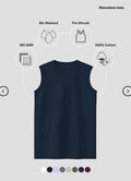 NAVY BLUE Men's Sleeveless T-Shirt [180 GSM, 100% COTTON]