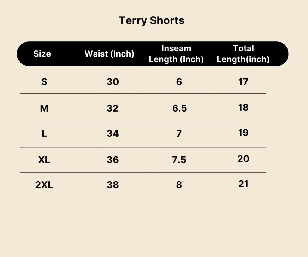 PREMIUM TERRY COTTON SHORTS- CLASSIC BLACK [280 GSM]