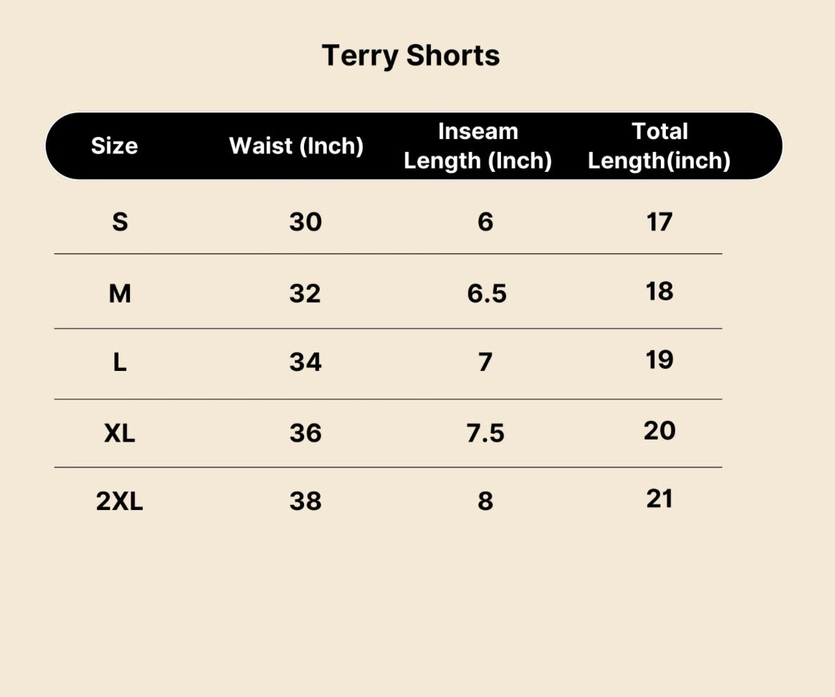 PREMIUM TERRY COTTON SHORTS- CLASSIC BLACK [280 GSM]