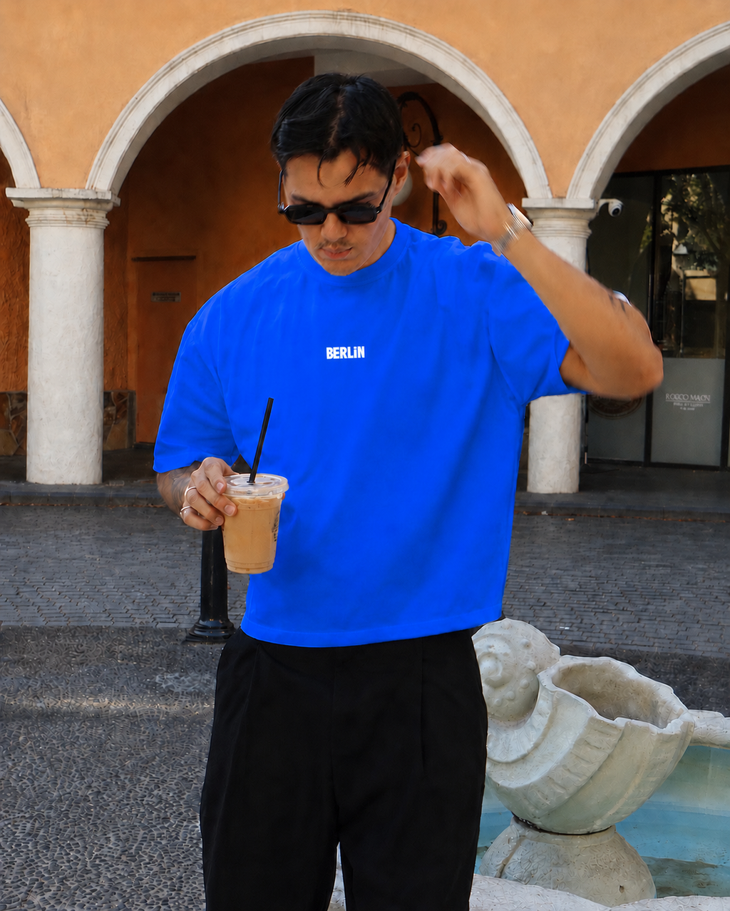 Plain Project Berlin Edition Oversized T-Shirt- ROYAL BLUE