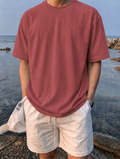 CORAL -Plain Project Oversized Cotton T-Shirt. (100% Cotton| 240 GSM | Breathable Fit)